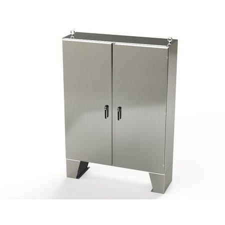 Saginaw Control & Engineering 3 Point Latch with Padlock/Keylock Handle Electrical Enclosures, 72 in H, 18 in D, 60 in W SCE-72EL6018SS6LPPL